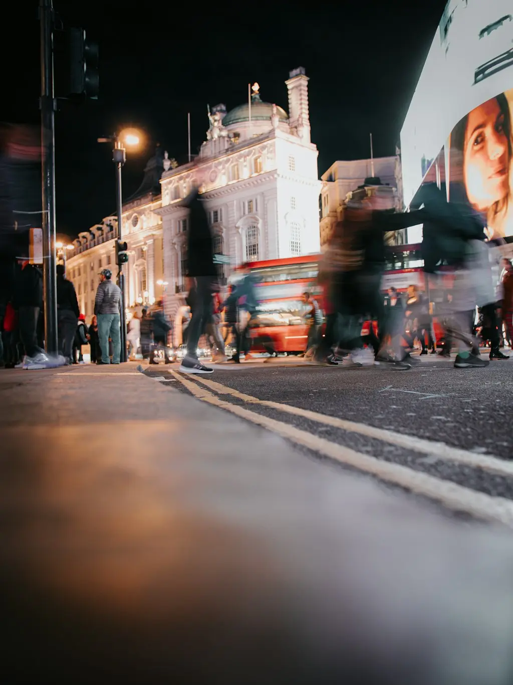 Public transit bus on a city street